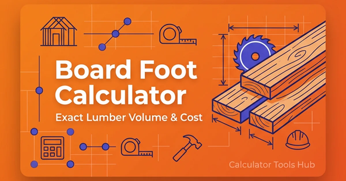 Board Foot Calculator: Exact Lumber Volume & Cost