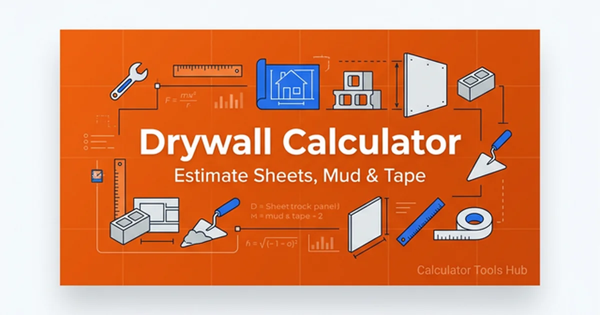 Accurate Drywall Calculator - Estimate Sheets, Mud & Tape